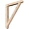 Ekena Millwork Traditional Arts and Crafts Smooth Bracket w/ Offset Brace, Douglas Fir, 5 1/2"W x 38"D x 44"H BKT0604X38X44TRA03SDF - alternate 1